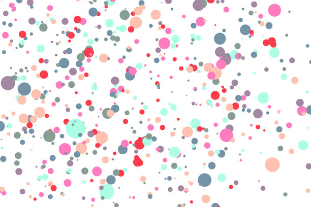 多彩矢量圆圈纹理，浅彩色背景。飞溅效果横幅。闪光银色圆点抽象插画，带有模糊的雨滴。网页、横幅、海报、卡片图案。图片下载