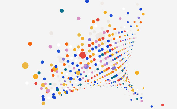 抽象的红色蓝色动态数据流动模式科技时尚背景图片下载