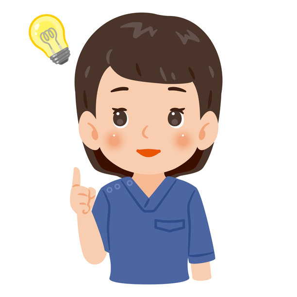 身穿蓝色工作服的女性，上半身插画，灵感闪现图片下载