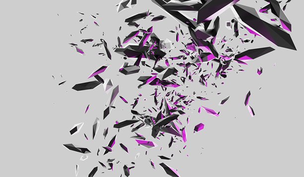 抽象背景，碎玻璃，散落，爆炸，三维插画图片下载