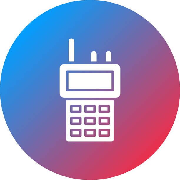 手持对讲机矢量图标图片下载