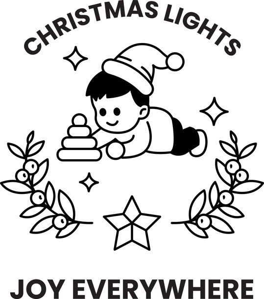 黑白照片，一个孩子在一个花环前玩玩具图片下载