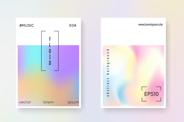 全息网格。数字屏幕。水晶概念。蓝色极简标签。色彩展示。1980年代海报。复古商业插画。紫色全息网格图片下载