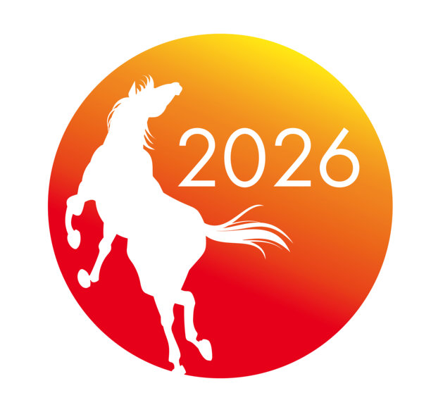2026新年贺岁素材，奔腾的马剪影，新年主视觉图片下载