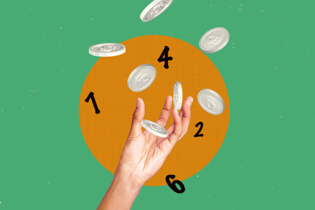 手持硬币、数字、预算、银行、投资、美元、货币、成功和金钱的素描风格趋势艺术蒙太奇照片拼贴画图片下载