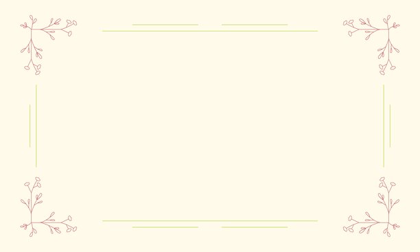 抽象风格的装饰性花卉边框，适用于信件、证书和文件，矢量插画图片下载