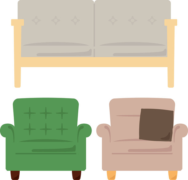 沙发插画集图片下载