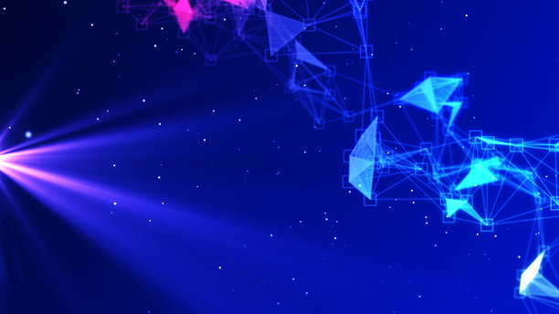 抽象数字流动粒子。网络连接背景。大数据可视化。科技背景。3D渲染。4K照片图片下载