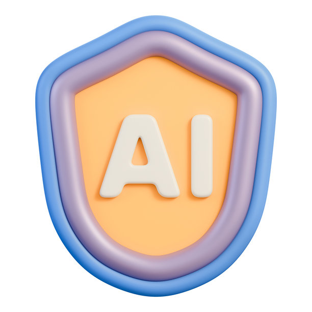 数据隐私、网络安全和数字网络防御的盾牌符号三维插画图片下载