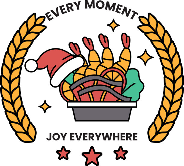 圣诞帽和食物篮的图片图片下载