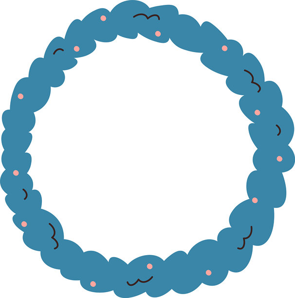 圣诞主题的可爱动物画框素材图片下载