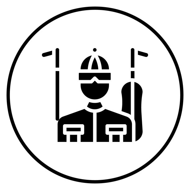 滑雪男性矢量图标图片下载