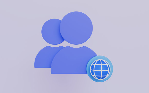 个人资料地球网络，社交媒体概念3D插画图片下载
