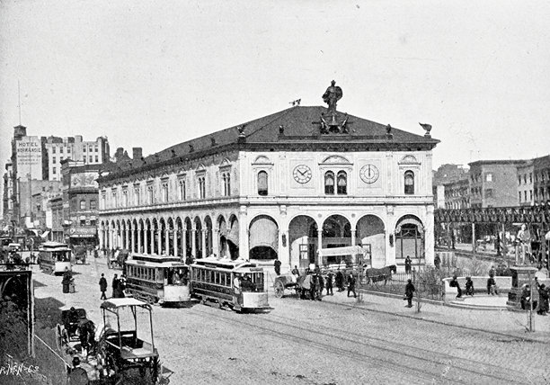 纽约市，先驱报大楼，先驱广场，百老汇，第六大道与35街，美国最具影响力的日报之一《纽约先驱报》的出版大楼图片下载