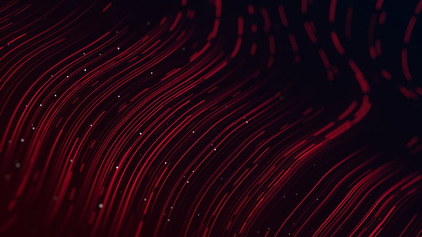 蓝色的抽象背景，带有彩色的光轨。未来动态数据流，科技概念 - 4K 图库照片图片下载