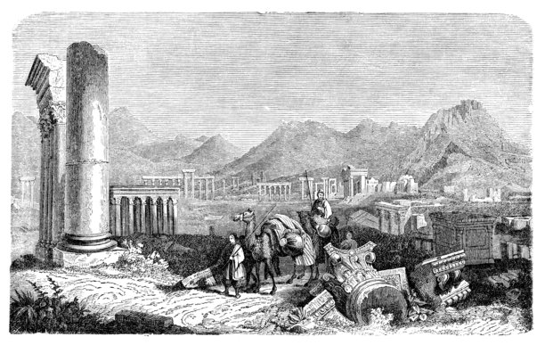 叙利亚泰德莫尔古城遗址，1885年图片下载