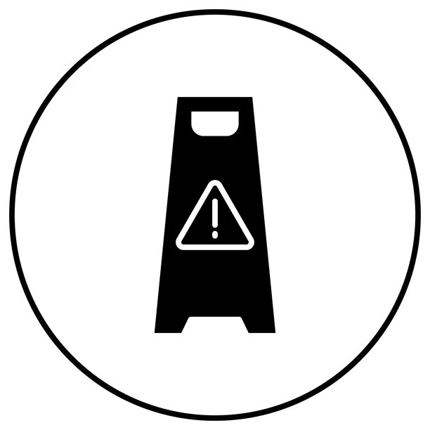 湿滑地面矢量图标图片下载