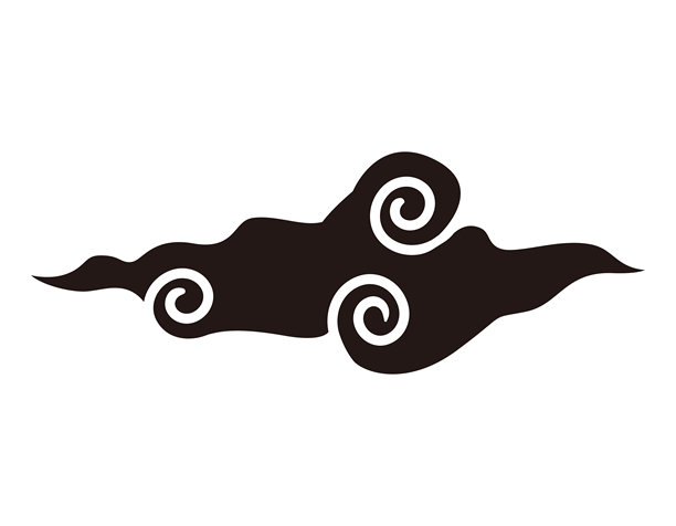 中国风祥云插画。新年素材。图片下载