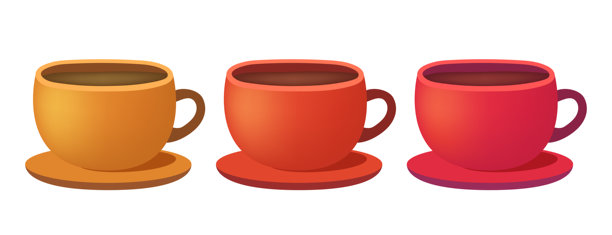 一杯茶或咖啡。矢量插画，孤立在白色背景上。图片下载