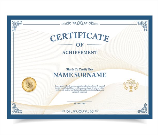 证书模板毕业证书复古边框奖状背景，获奖证书或毕业文凭设计图片下载