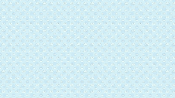 淡雅粉彩蓝圆点纹理，带有白色云朵图案，背景为婴儿蓝纯色图片下载