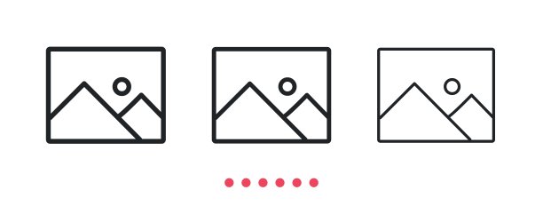 相机和照片图标。细线条图标矢量图片下载