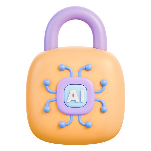 网络安全、数据保护和加密的密码芯片电路三维插画图片下载