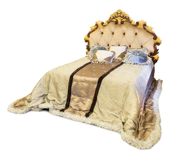 复古雕花华丽家具床图片下载