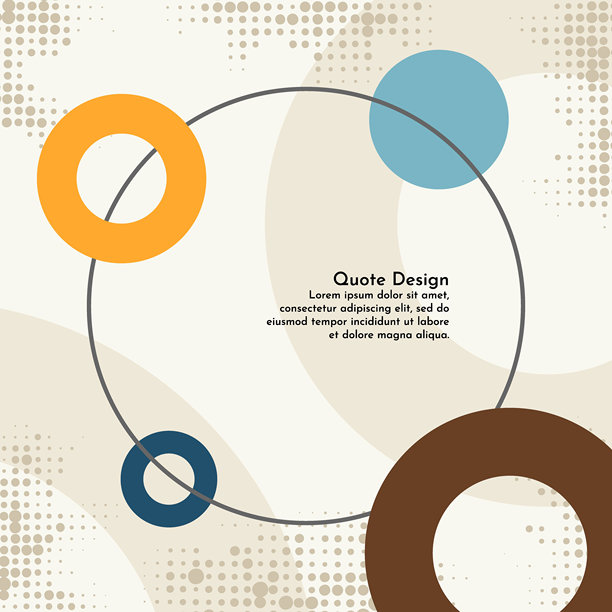 矢量插画。抽象复古彩色背景集，带线条边框。带有圆形和半色调圆点的明亮壁纸。书籍封面、宣传册、杂志、传单、小册子的设计元素。图片下载