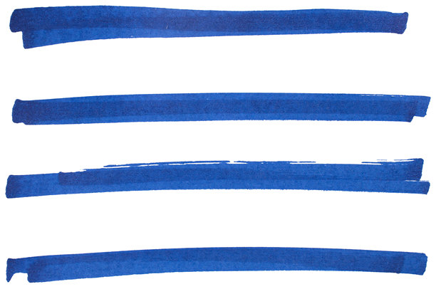一套蓝色的手绘马克笔笔触线条，透明背景设计元素图片下载
