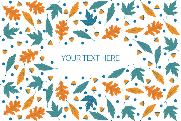 秋季无缝背景壁纸素材插画图片下载