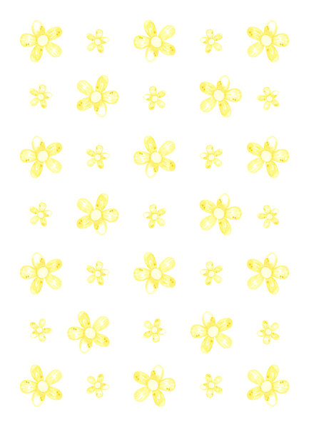 手绘水彩黄色田野花卉海报。抽象花卉插画，孤立在白色背景上。可用于明信片、剪贴簿和其他印刷品。图片下载