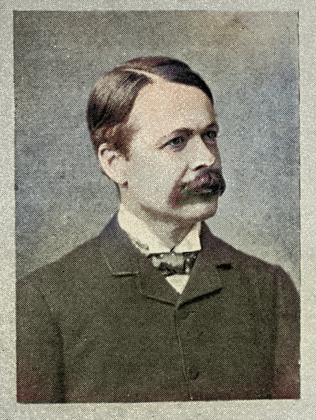 詹姆斯·斯图尔特教授，英国教育家兼政治家，维多利亚时代，19世纪90年代，19世纪复古照片图片下载