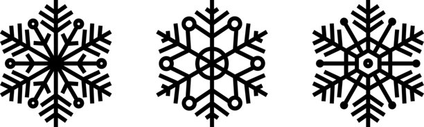 孤立的背景上的雪花。孤立的雪花矢量图标，雪人，圣诞老人，圣诞卡通人物符号集合。霜背景。圣诞节图标。新年快乐2026。矢量插画图片下载