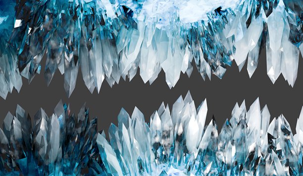 水晶，闪亮的钻石，抽象背景，3D插画图片下载