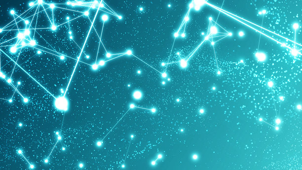 抽象数字流粒子。网络连接背景。大数据可视化。科技背景。3D渲染。4K照片图片下载