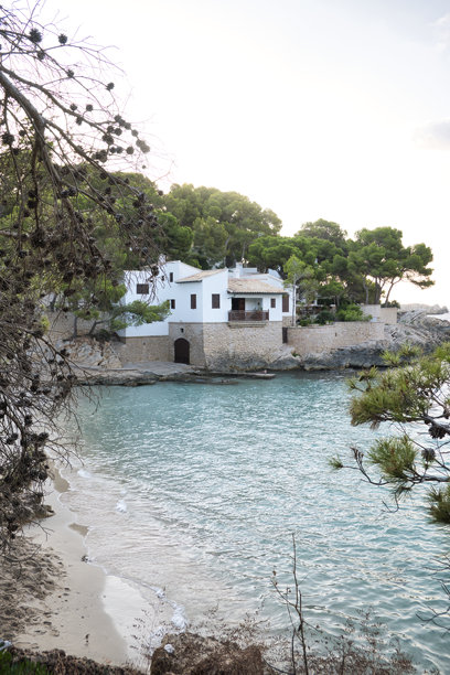 马略卡岛嘎特海滩明信片图片图片下载