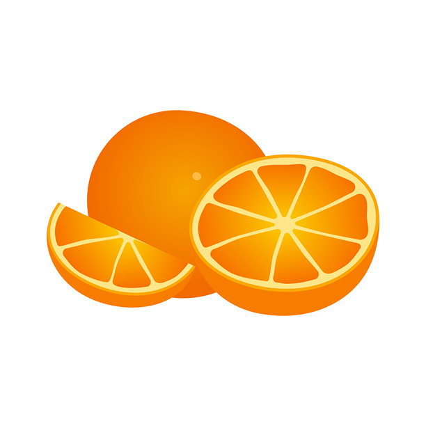 橙子水果插画元素图片下载