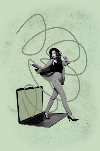 3d弹窗杂志拼贴照片，快乐的女孩和男孩站立，使用笔记本电脑设备，暗示影响，虚假新闻宣传，网络攻击图片下载