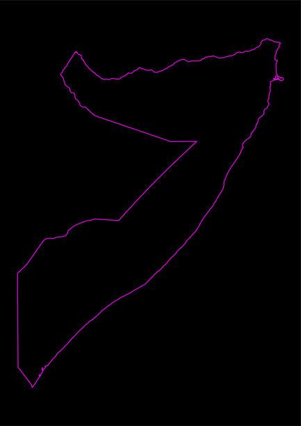 索马里霓虹地图图片下载
