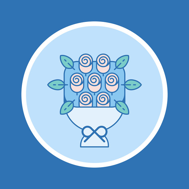 鲜花花束图标图片下载