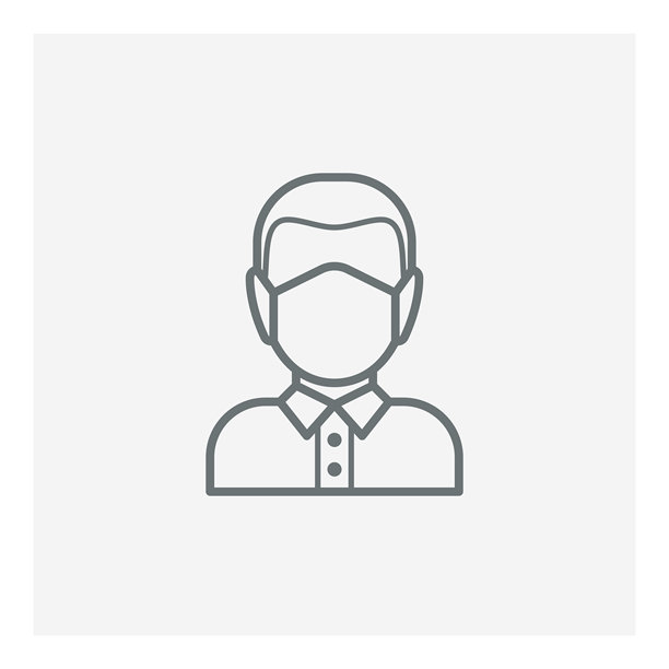 戴医用口罩的男人图标图片下载