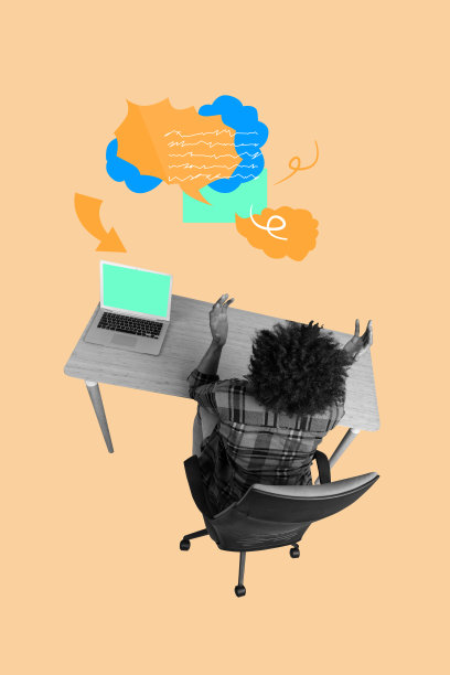 快乐女孩的艺术横幅时尚照片拼贴，带有消息气泡通知对话界面信使应用程序聊天图片下载