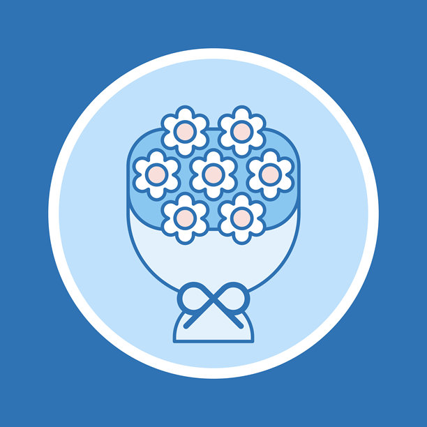 鲜花花束图标图片下载