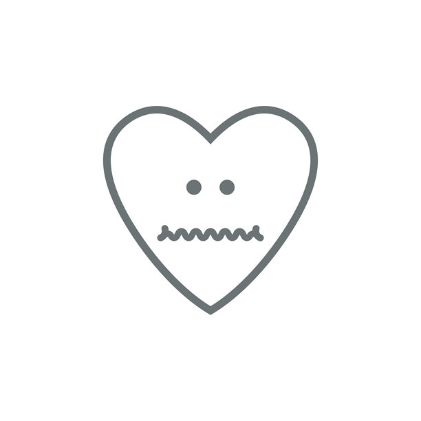 不同心情的心形表情符号图标图片下载