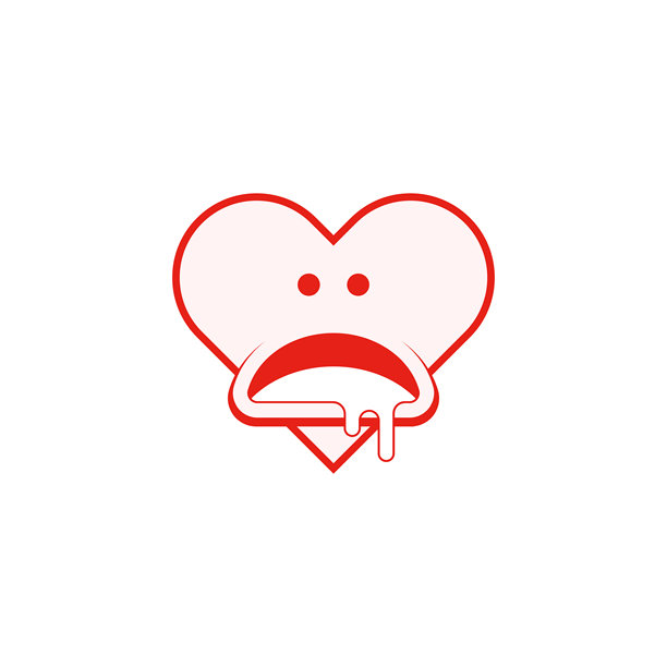 不同心情的心形表情符号图标图片下载