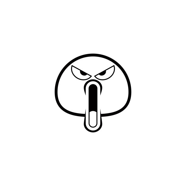 可爱的表情，愤怒的脸图标图片下载