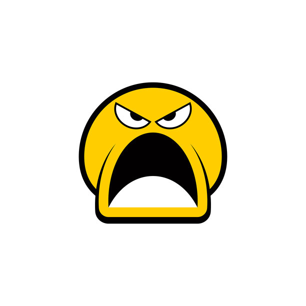 可爱的表情，愤怒的脸图标图片下载