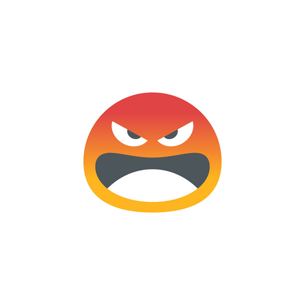 可爱的表情，愤怒的脸图标图片下载