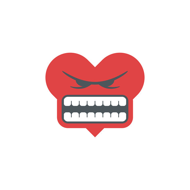 可爱的表情，愤怒的脸图标图片下载